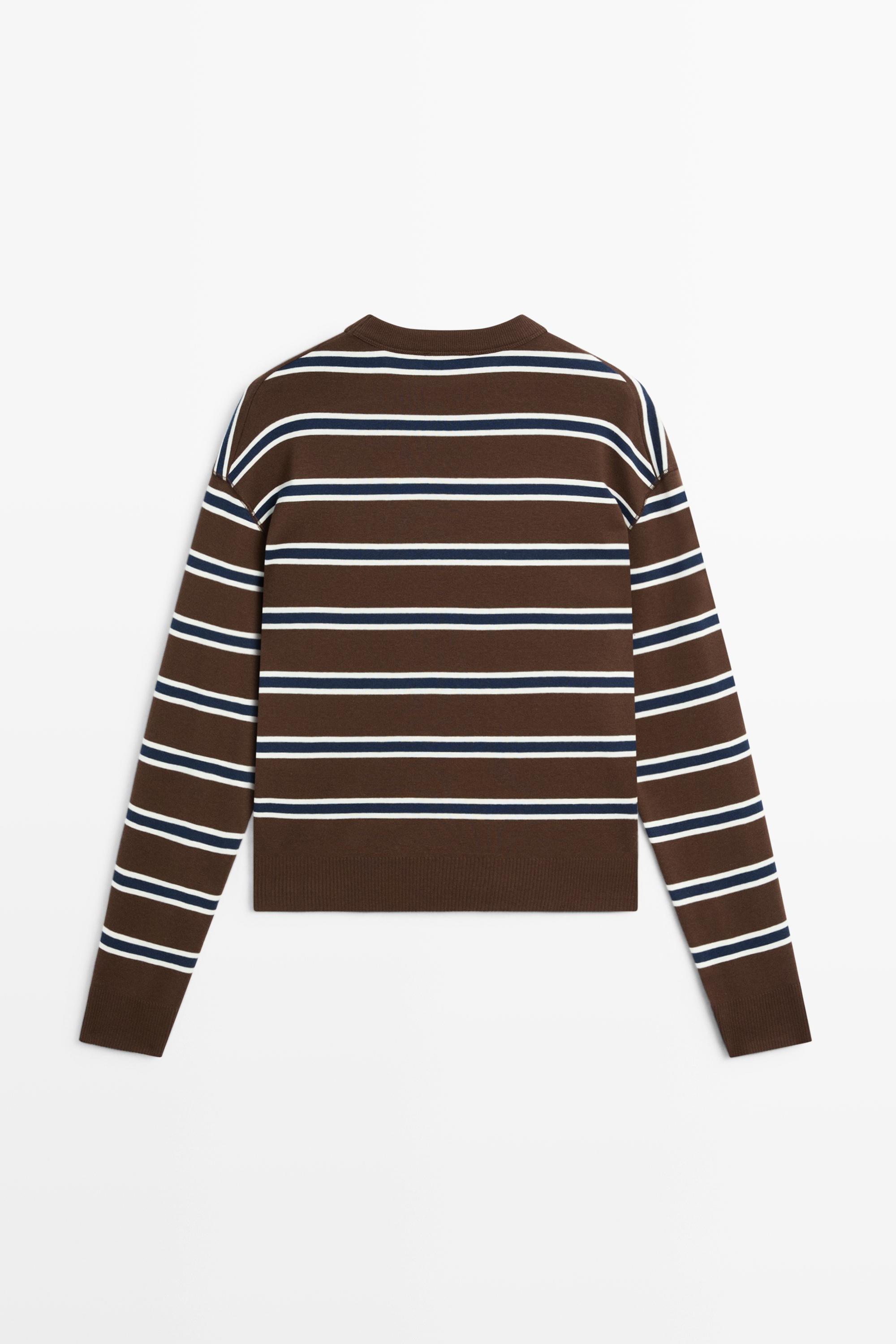 Striped interlock sweatshirt